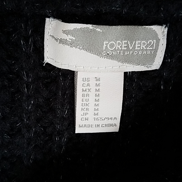 Forever 21 Black Cowl Neck Sweater - Picture 3 of 8